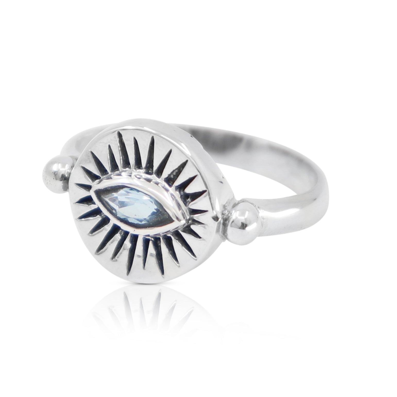 Soleil Topaz Silver Ring