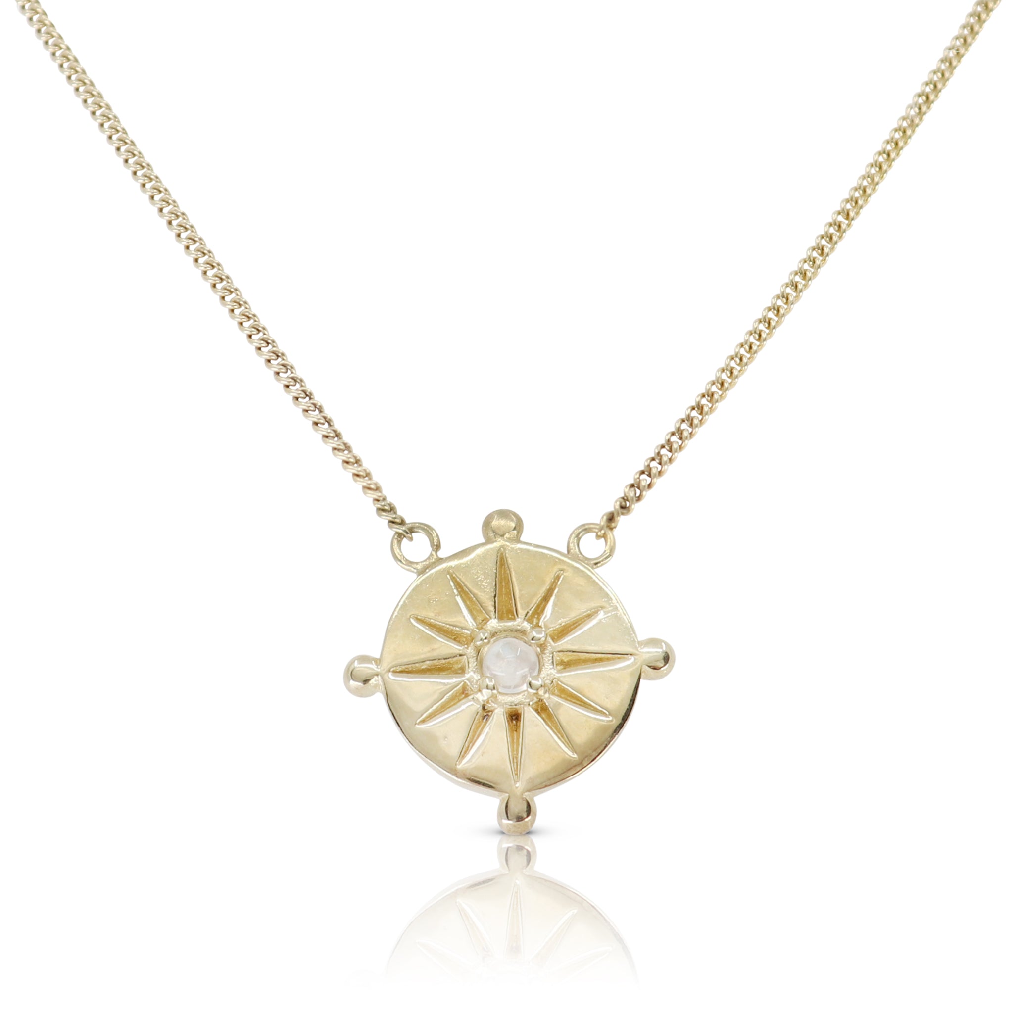 Sun Dial Gold Necklace