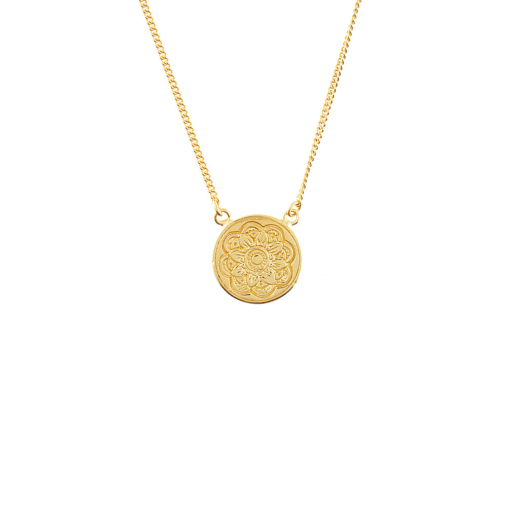 Mandala Gold Necklace