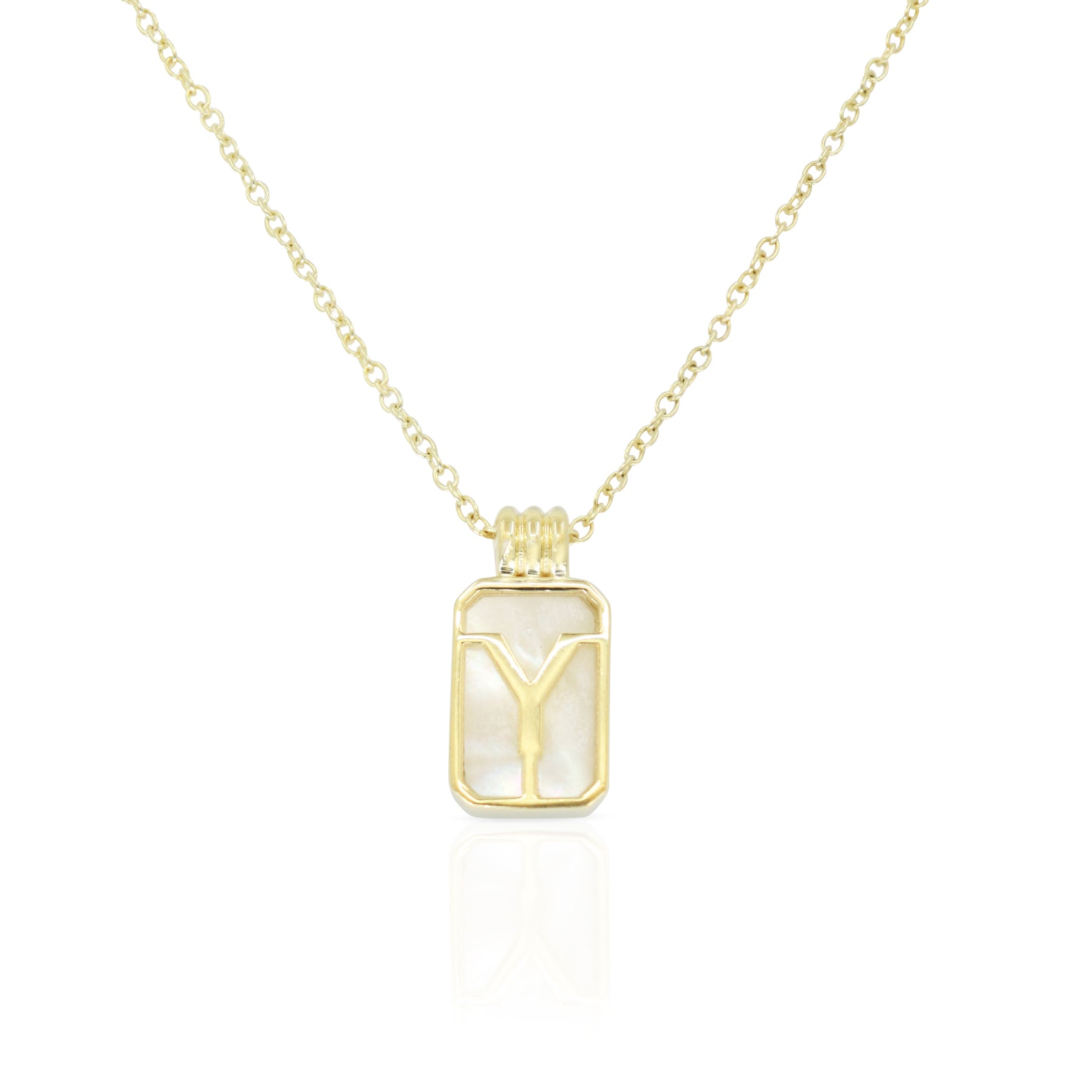 Initial gold necklace 14k discount
