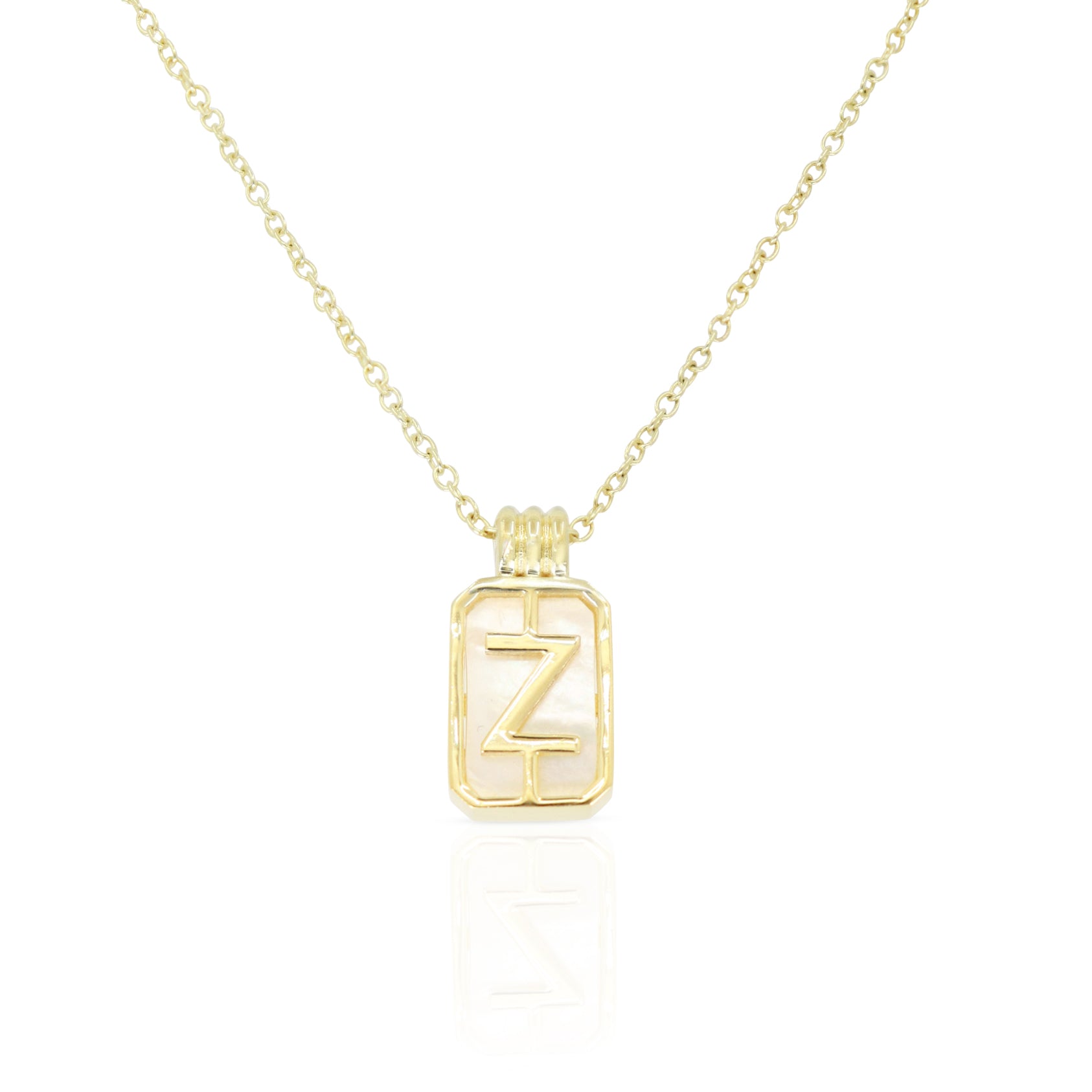 Initial A to Z Gold Necklace