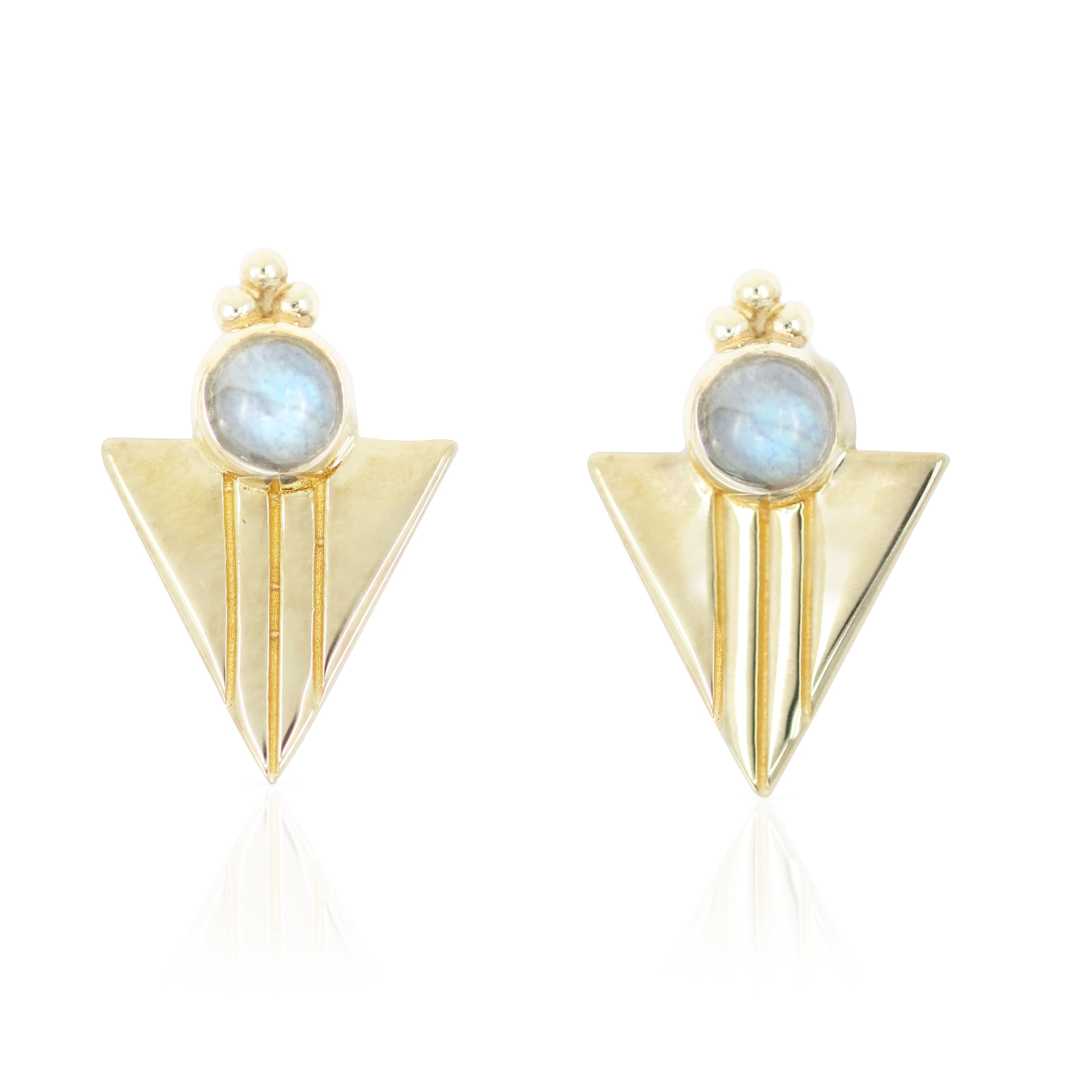 Aquila Gold Labradorite Studs