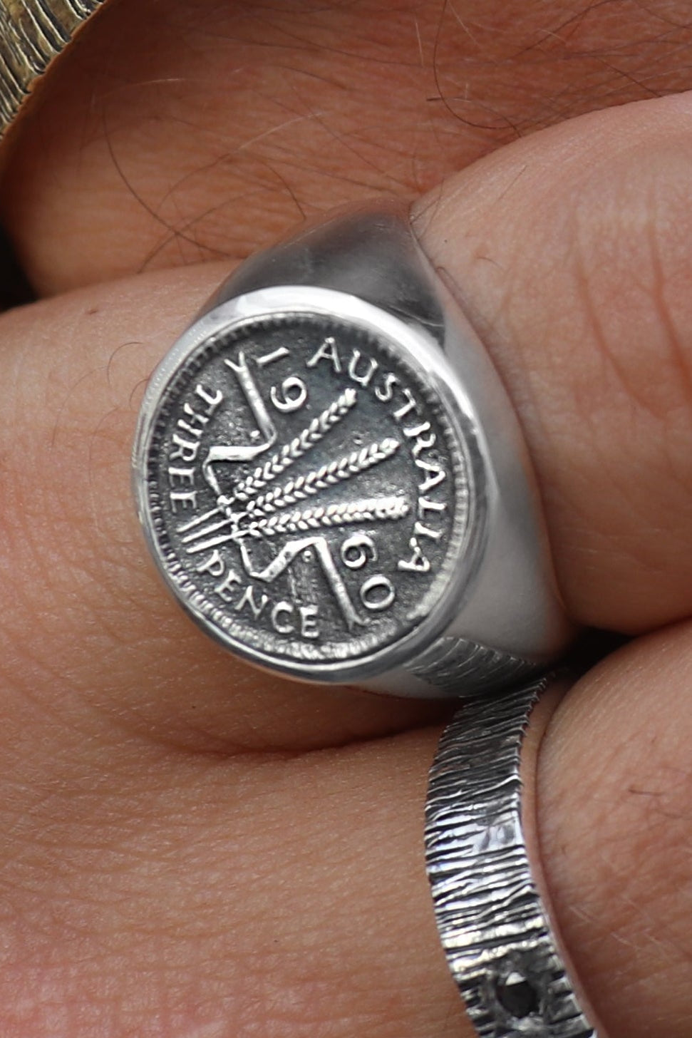 Threepence Silver Signet Ring