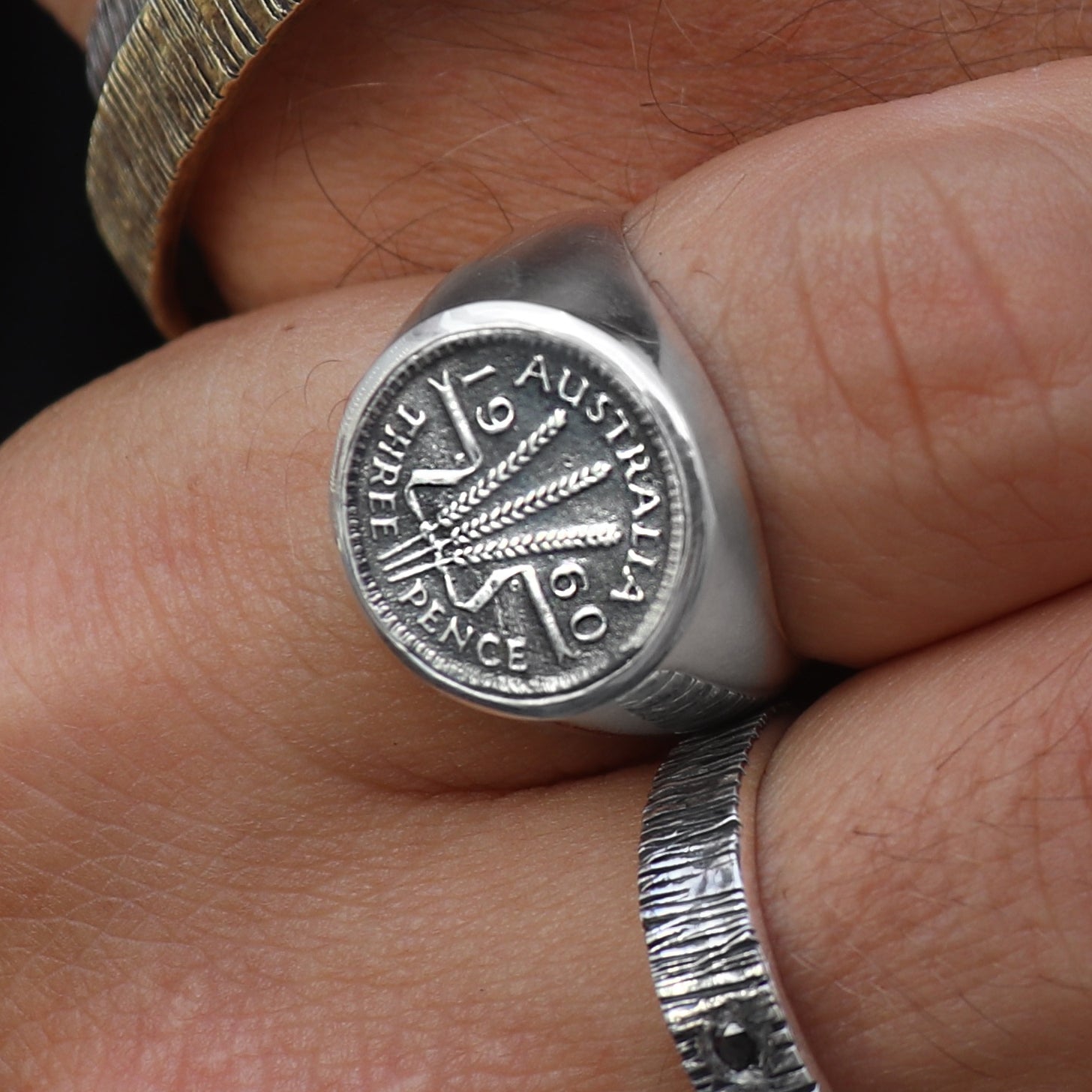 Threepence Silver Signet Ring