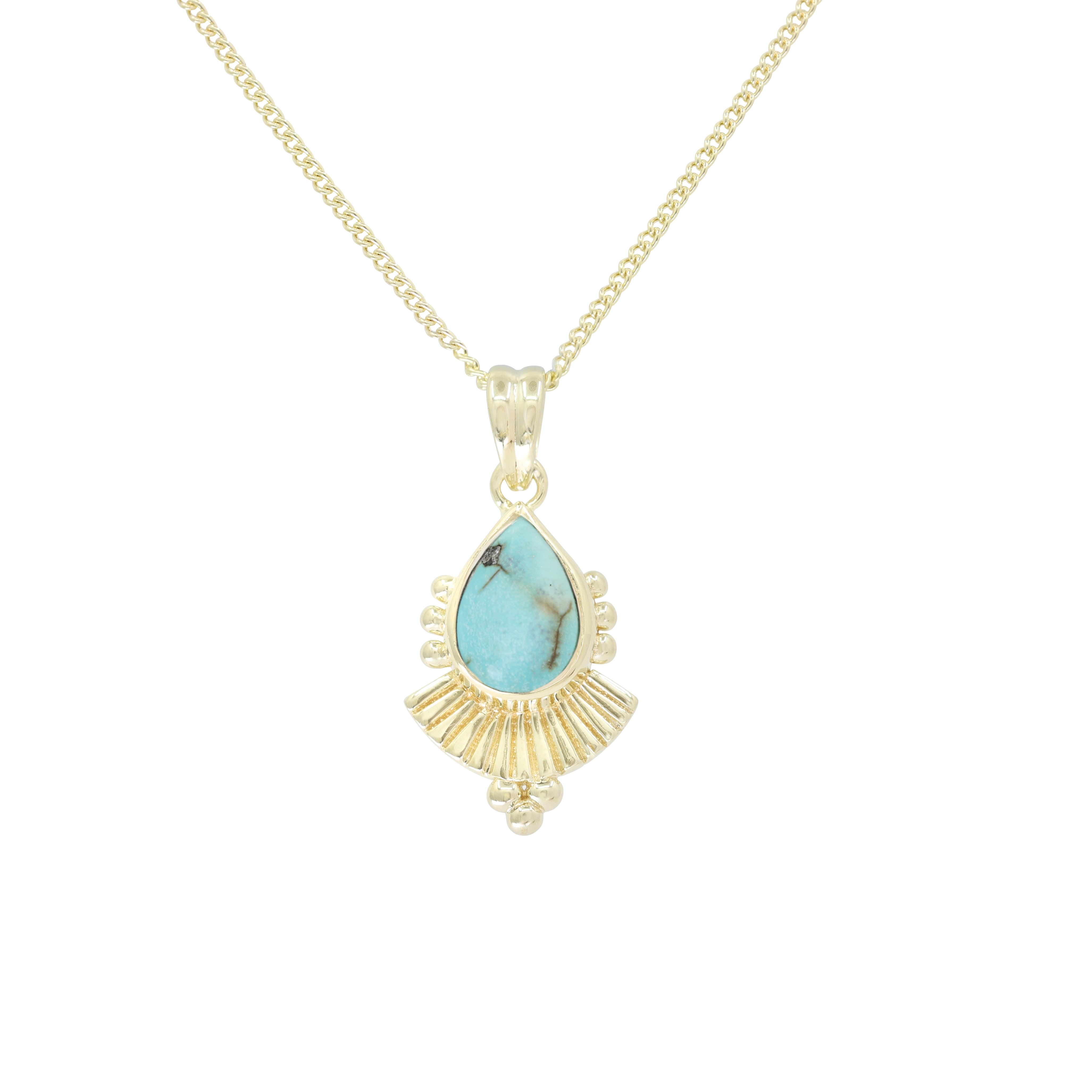 Cleopatra Gold Turquoise Necklace