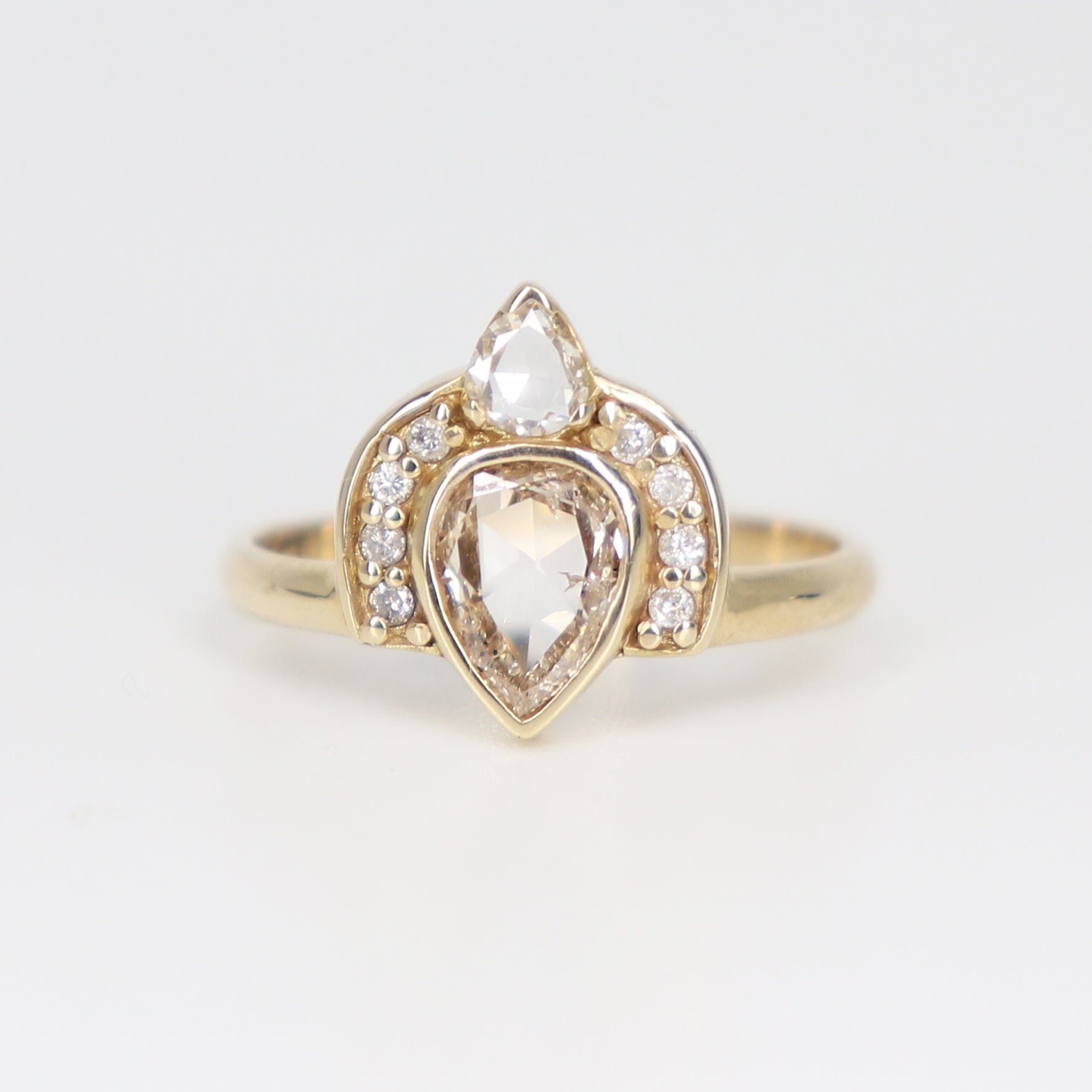 Rose Cut Champagne Diamond Empress Ring