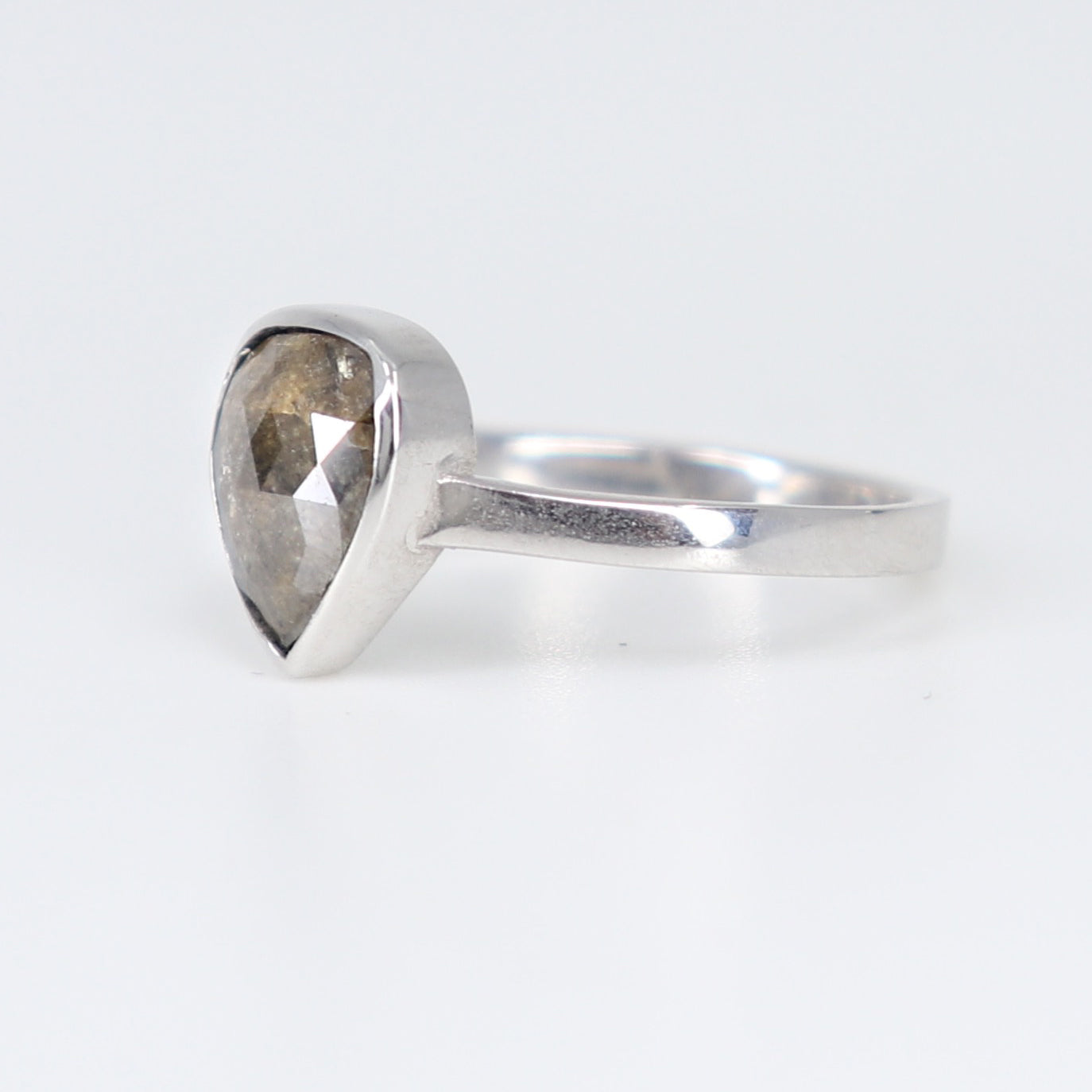 Double Stack Grey Diamond and Moonstone Set