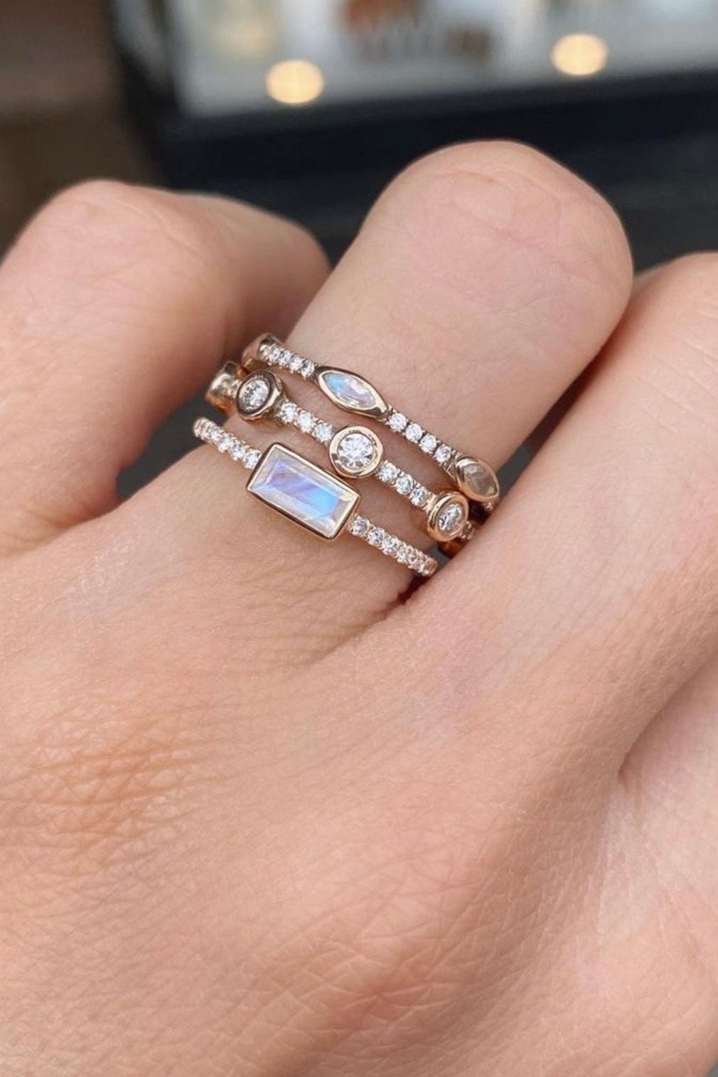 Infinity Moonstone White Gold Wedder