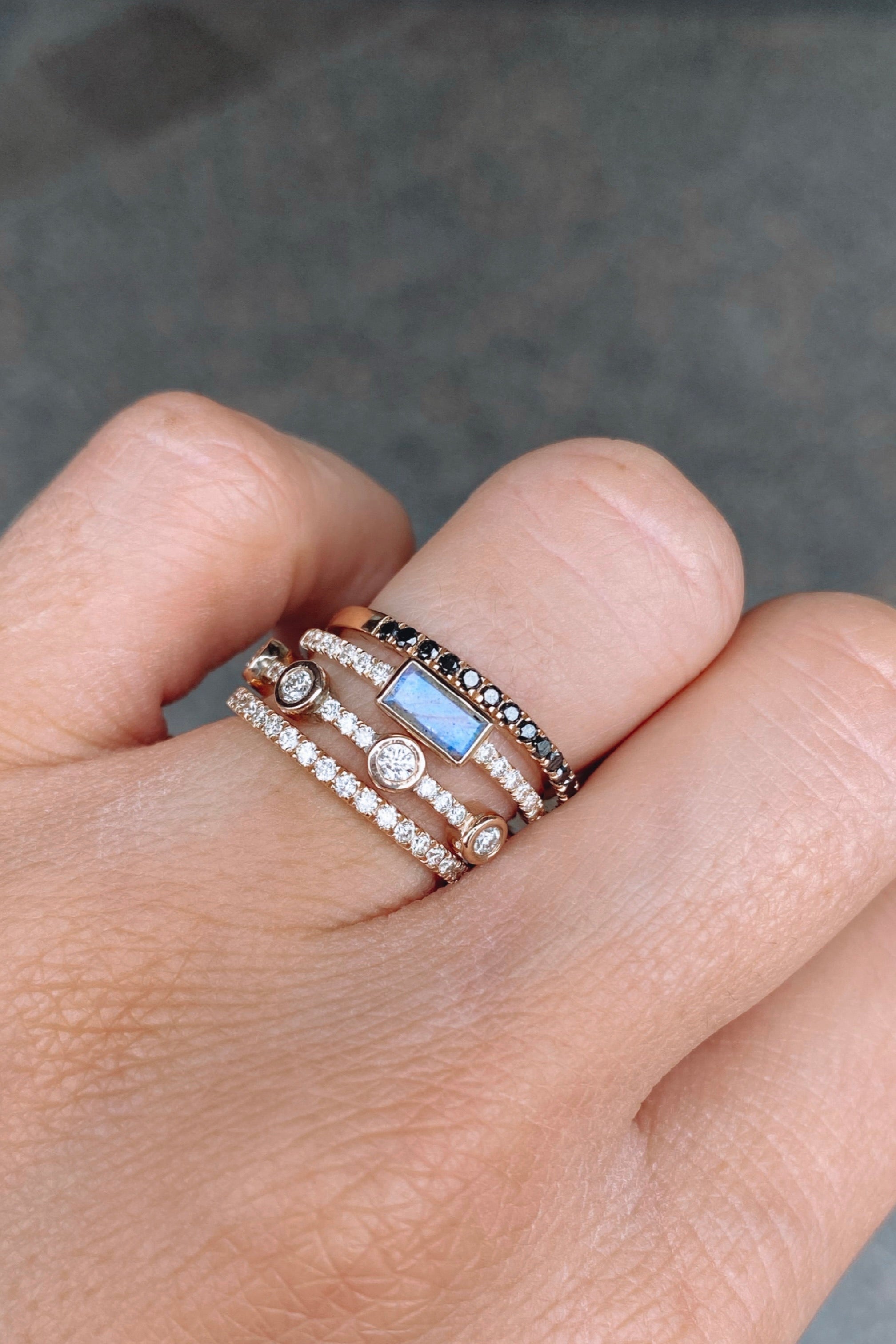 Baguette infinity ring hotsell