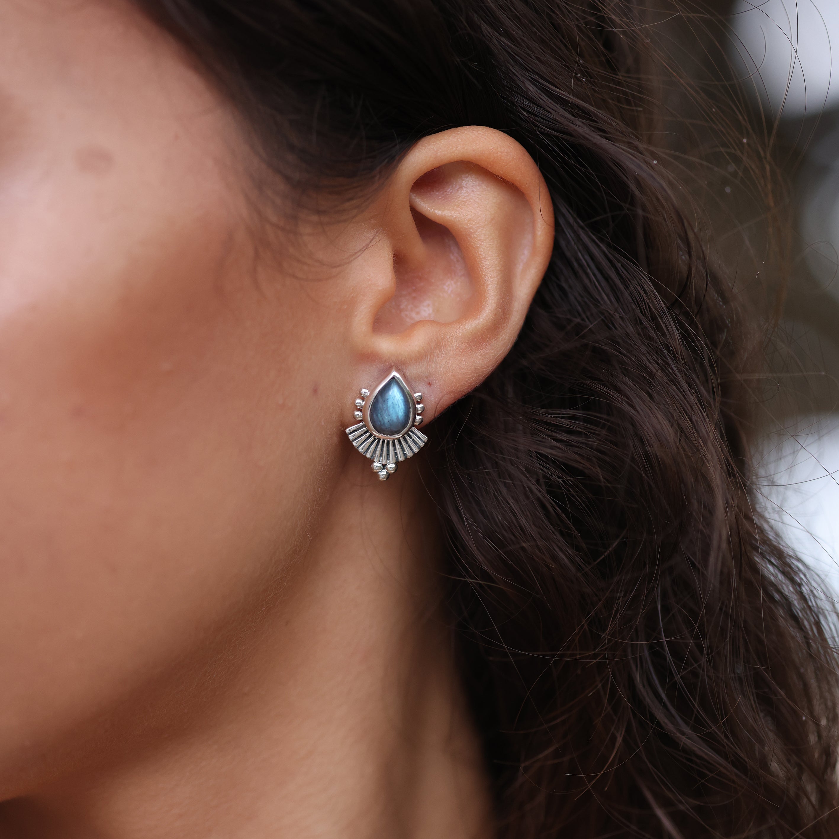 Cleopatra Labradorite Earrings