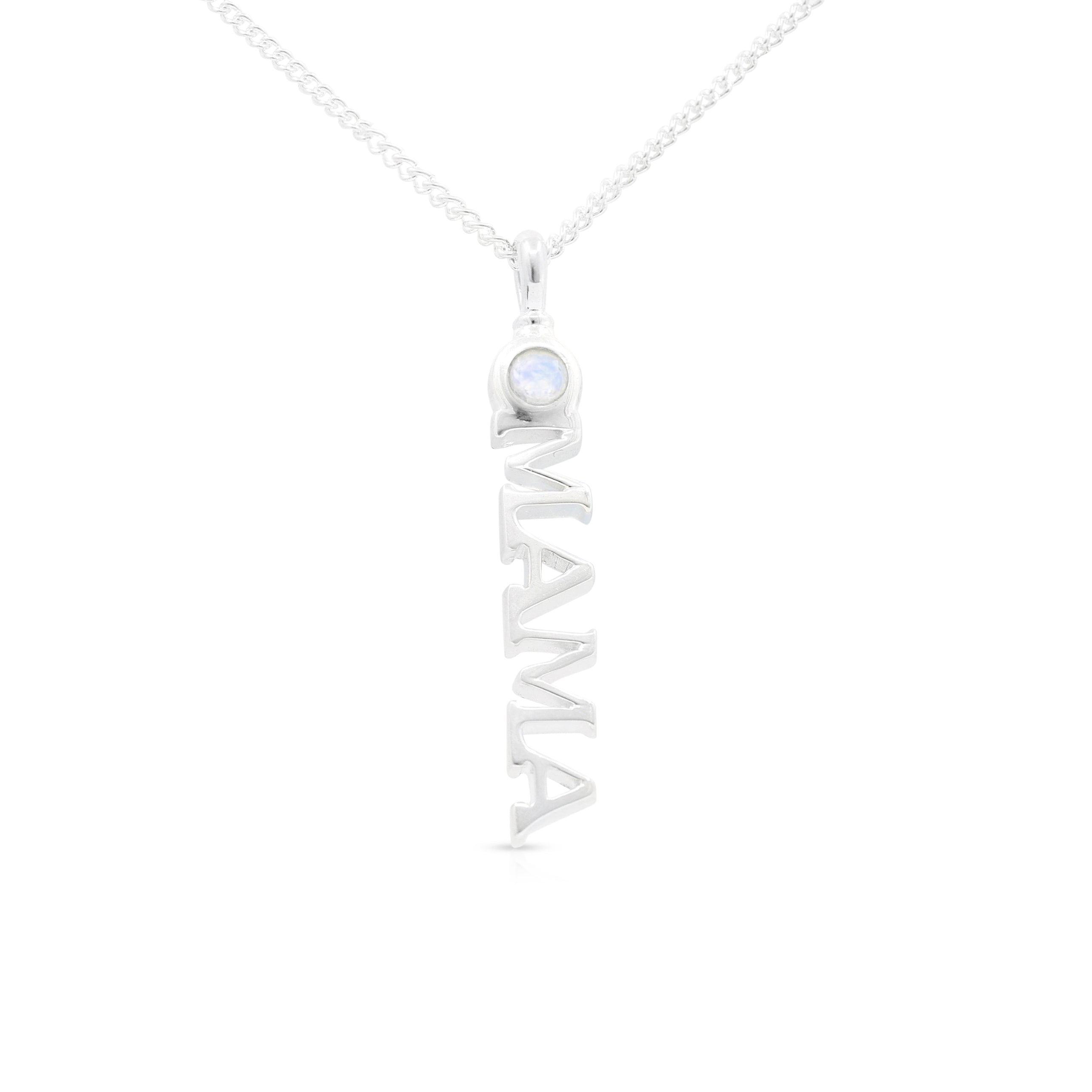MAMA Moonstone Silver Charm
