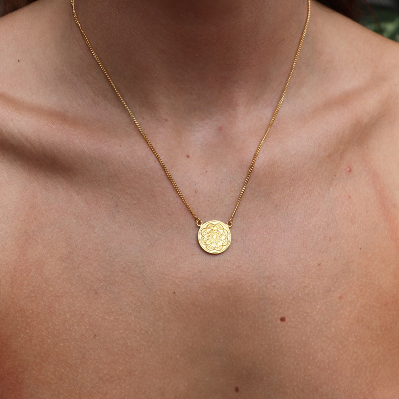 Mandala Gold Necklace