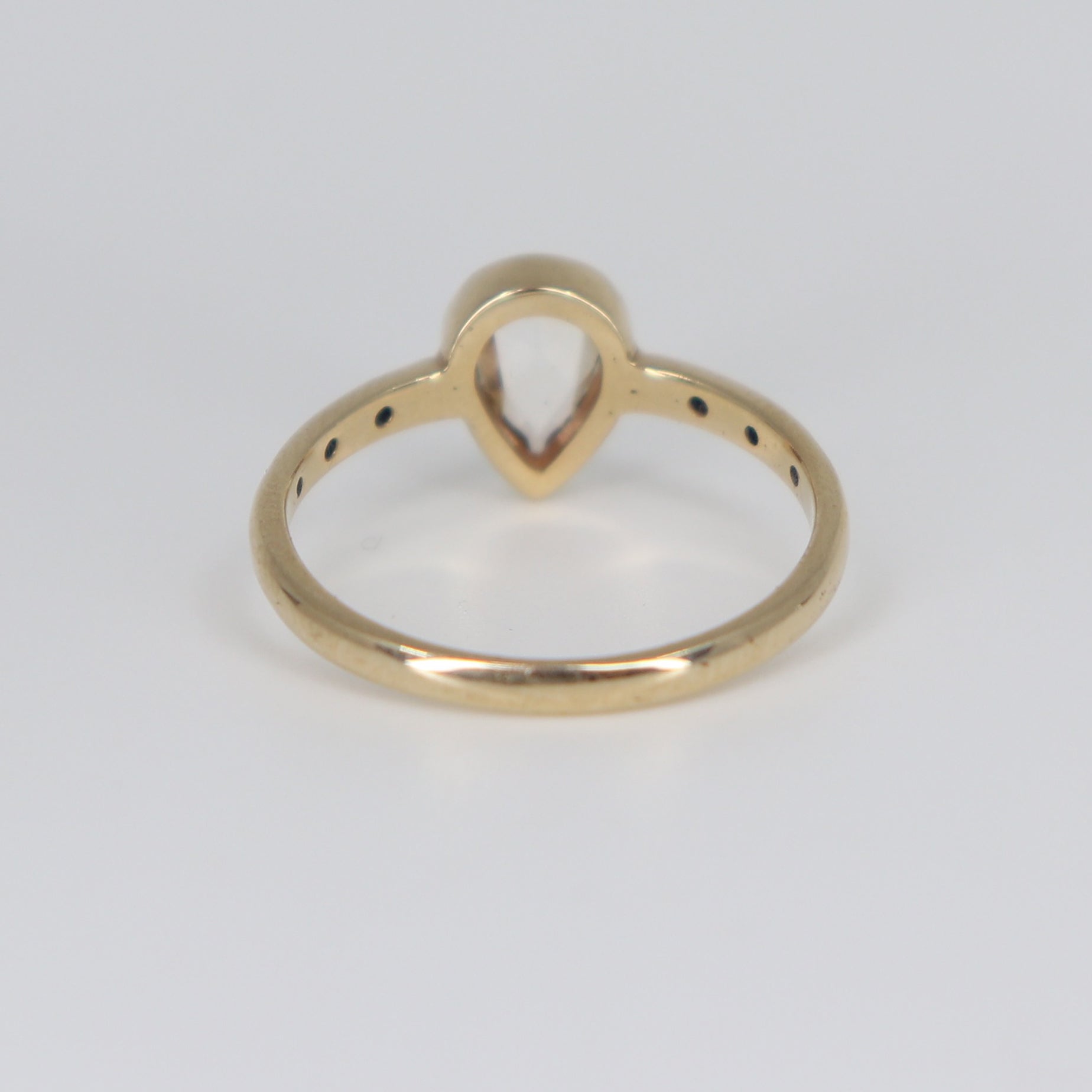 Rose cut champagne and white diamond Poppy ring
