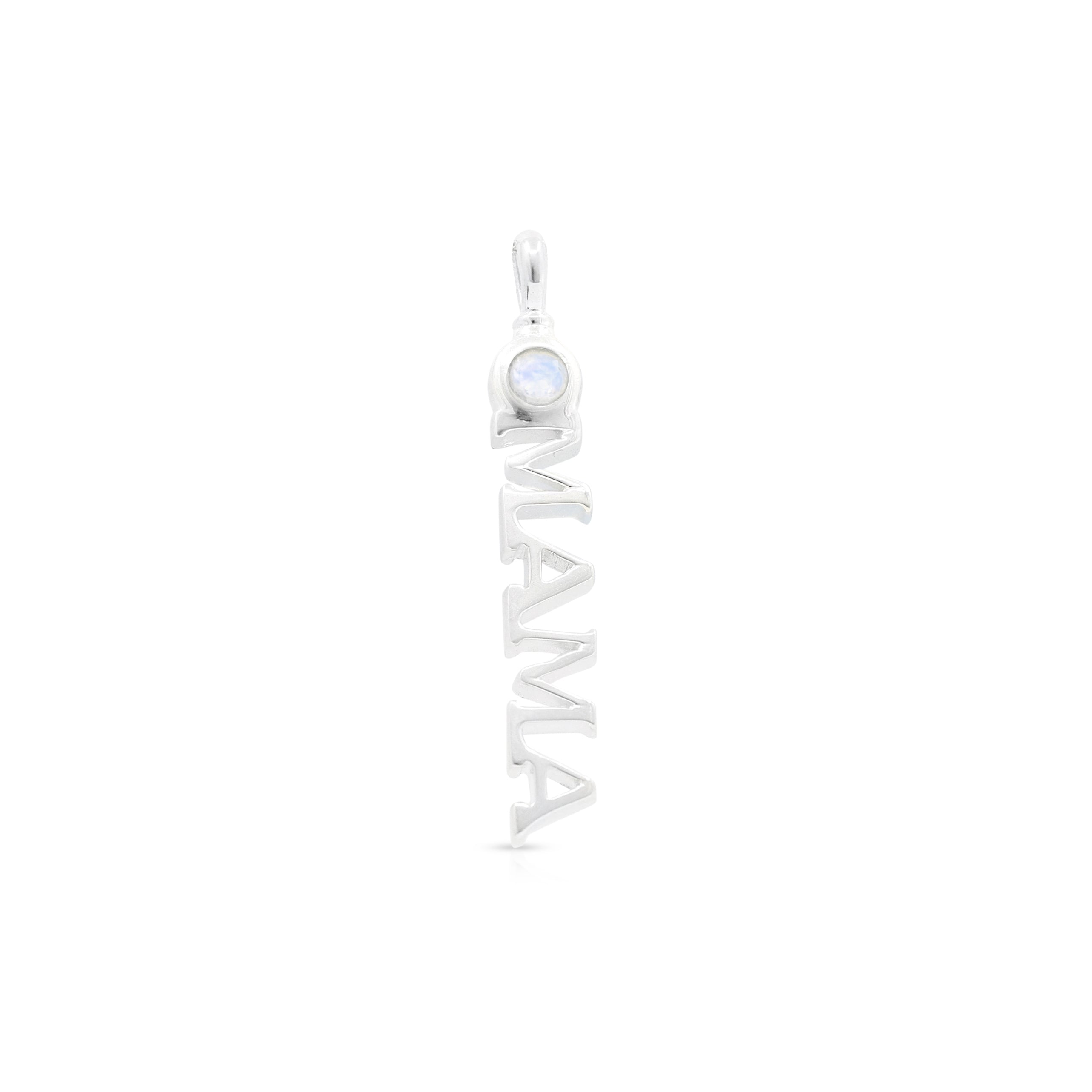MAMA Moonstone Silver Charm