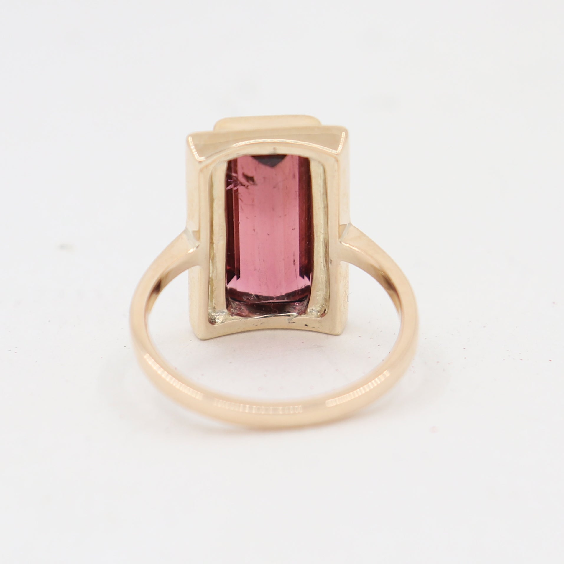 Raspberry Tourmaline and Diamond Ring
