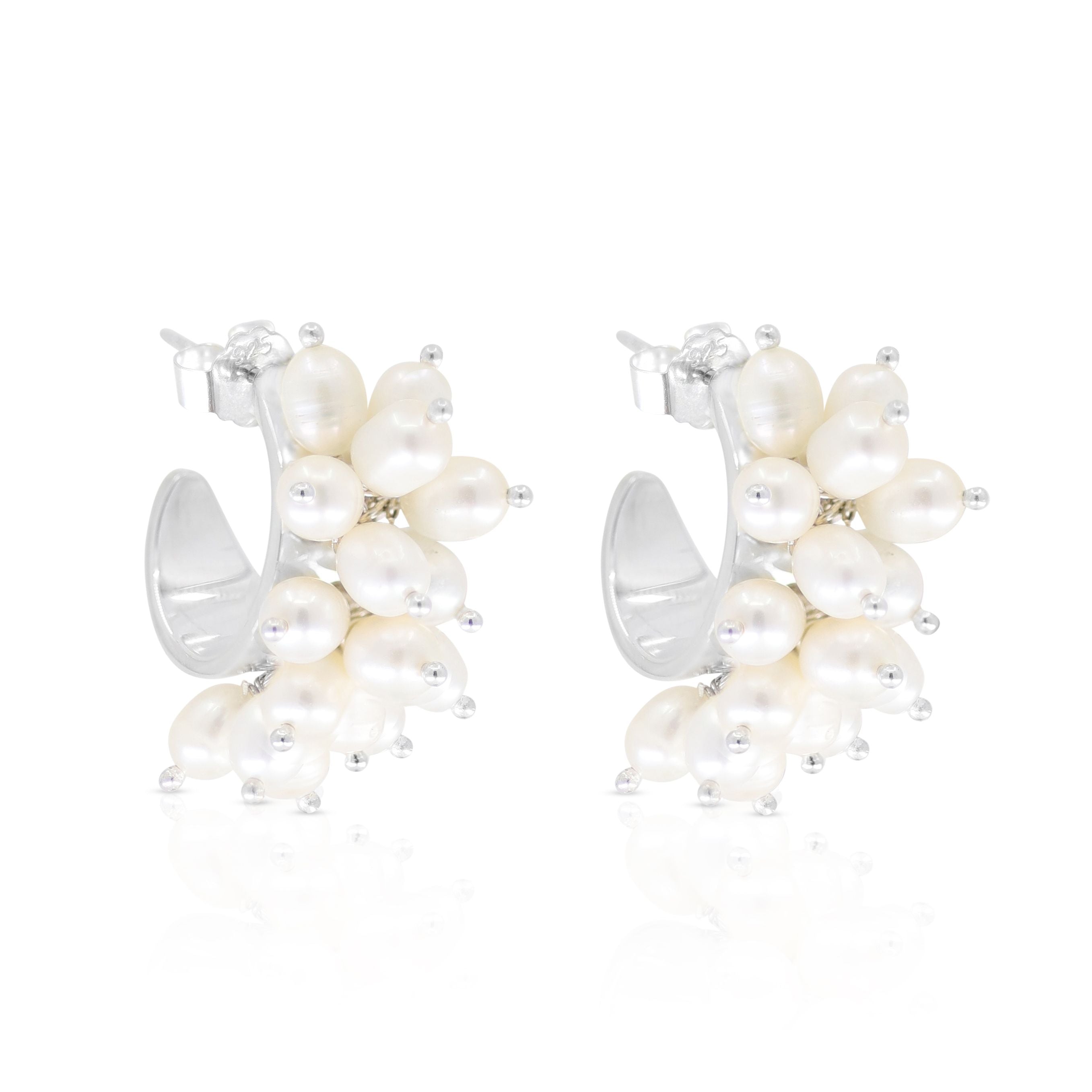 Annabel Silver Pearl Earrings